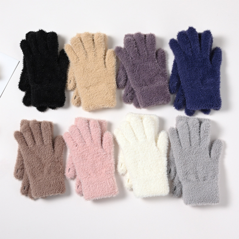 Wool Glove Lined - Женские зимние термоперчатки из шерстяной вязки